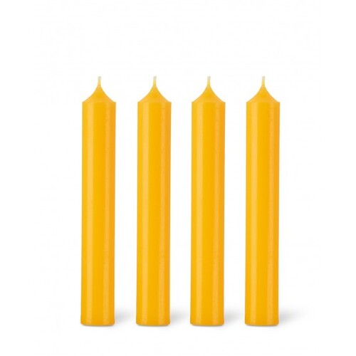 Boîte de 12 bougies de table cylindriques Safran