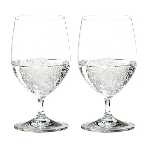 Boite de 2 verres à eau en cristallin sur pied court Water Glass 35 cl - 20.5 cm