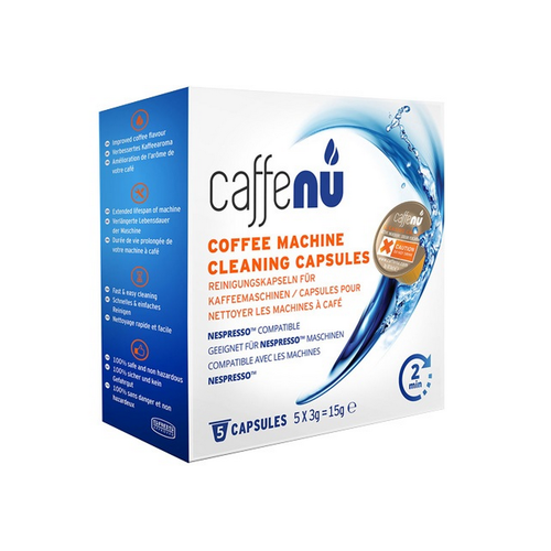 Boite de 5 capsules de nettoyage sp&eacute;cial espresso Caffenu&reg;