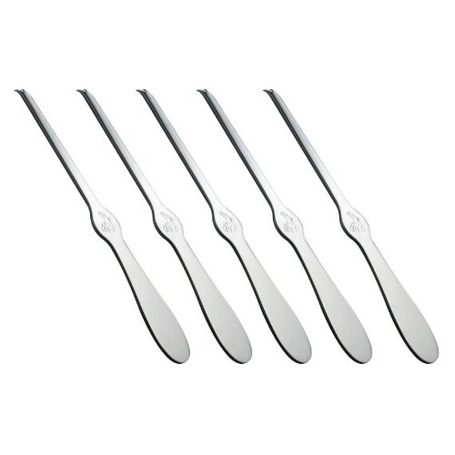 Boite de 6 curettes à crustacés en inox