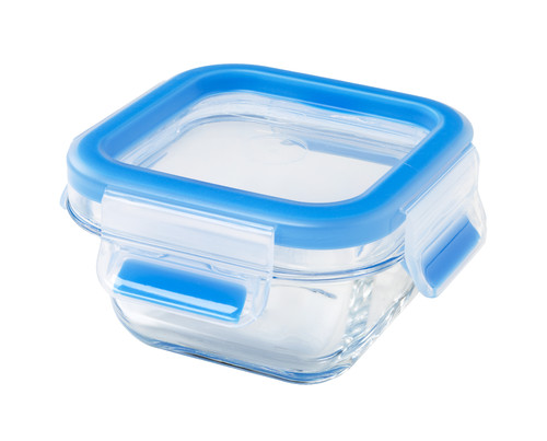 Bo&icirc;te de conservation carr&eacute;e en verre - 0.22 L