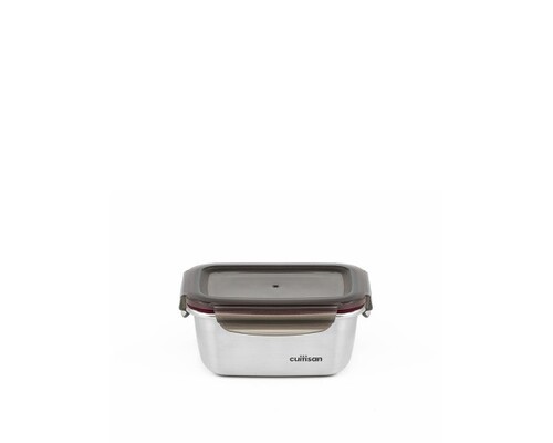 Bo&icirc;te de conservation compatible micro-onde inox rectangle 500 ml