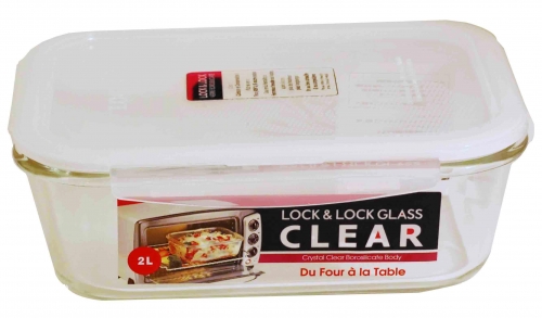 Boite Lock & Lock en verre rectangulaire 2L - LLG455