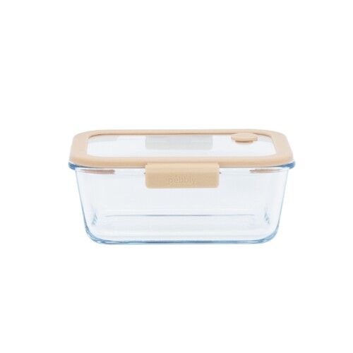 Boite rectangulaire avec valve vide d\'air - 1200 ml