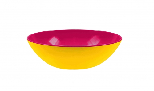 Bol à servir DUO 24 cm pamplemousse extérieur / jaune intérieur Zak ! Designs