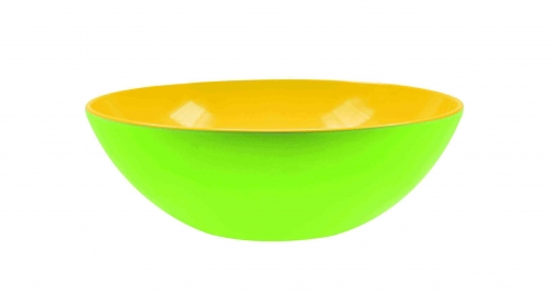 Bol à servir DUO 32 cm vert extérieur / jaune intérieur Zak ! Designs