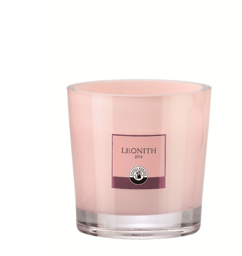 Bougie parfumée en verre de cristal rose épais Grande 3 mèches