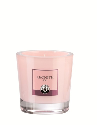 Bougie parfumée en verre de cristal rose épais Moyen 1 mèche