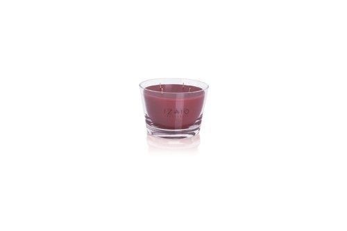 Bougie parfumée en verrine transparente 13 cm Rouge Tango 90 H