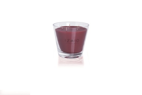 Bougie parfumée en verrine transparente 16 cm Rouge Tango 185 H
