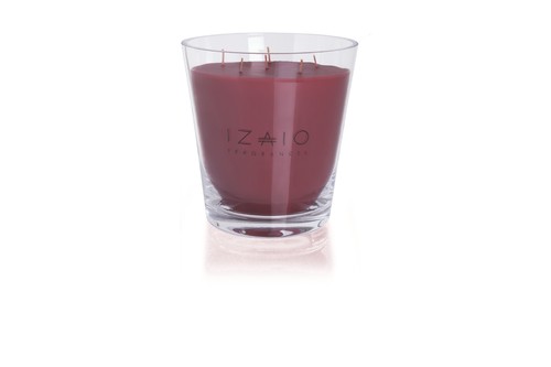 Bougie parfumée en verrine transparente 18 cm Rouge Tango 400 H