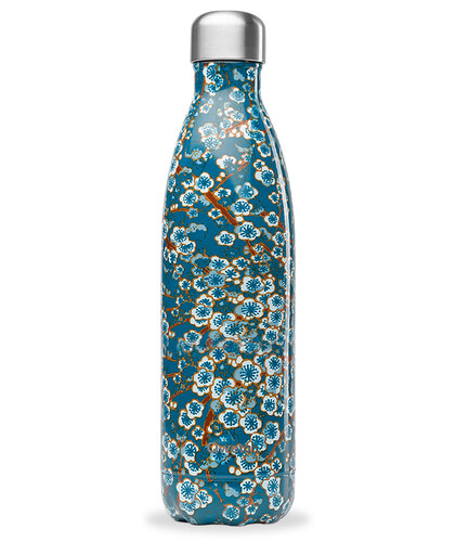 Bouteille Isotherme Inox FLOWERS Bleu 750 ml