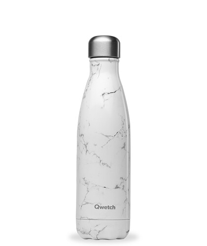 Bouteille Isotherme Inox MARBRE Blanc 500 ml