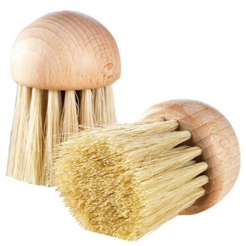 Brosse &agrave; champignon &oslash; 4 cm en bois & crin de cheval
