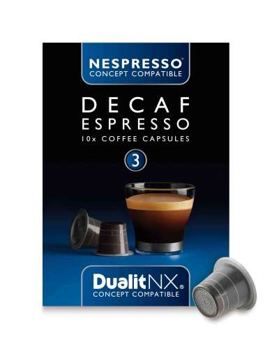 Caf&eacute; D&eacute;caf Espresso : 90 % Arabica & 10 % Robusta - 10 Capsules - Indice 3