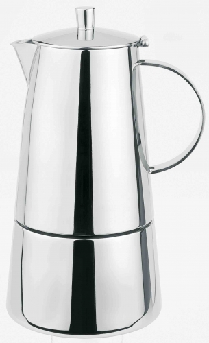 Cafeti&egrave;re italienne 10 tasses Milano inox brillant
