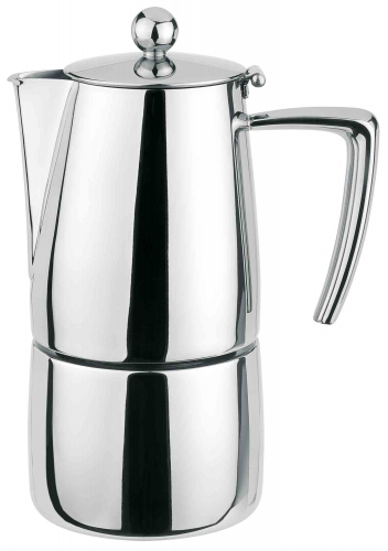 Cafeti&egrave;re Torino inox brillant induction 6 tasses