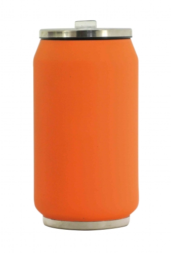 Canette isotherme orange Soft Touch - 250 ml 13.5 x 7.5 cm