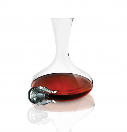 Carafe &agrave; d&eacute;canter 'Vitesse' et son adaptateur sp&eacute;cial vins jeunes