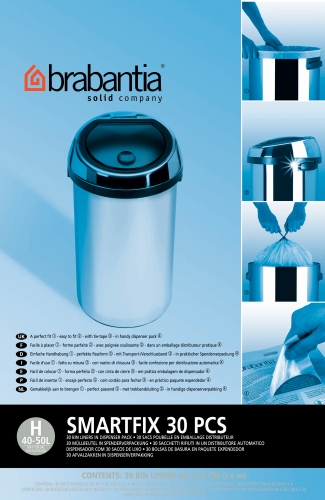 Carton de 9 distributeurs de 30 sacs 50l pour 'touch bin' 50 l Brabantia (H)