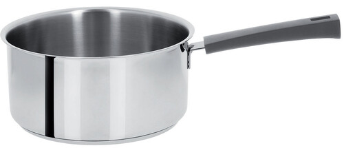 Casserole 14 cm inox Mutine &agrave; poign&eacute;e fixe grise