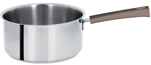 Casserole 18 cm inox Mutine &agrave; poign&eacute;e fixe taupe
