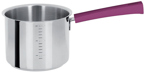 Casserole haute gradu&eacute;e 14 cm inox Mutine &agrave; poign&eacute;e fixe cassis