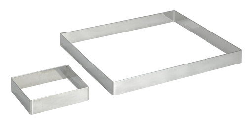 Cercle carre inox  HT 2 cm - 24 cm