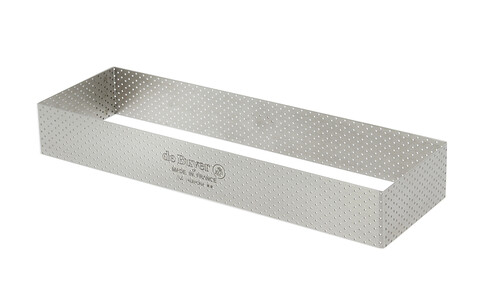 Cercle Perfore Rectangle Inox Bord Droit H 3.5 25x8