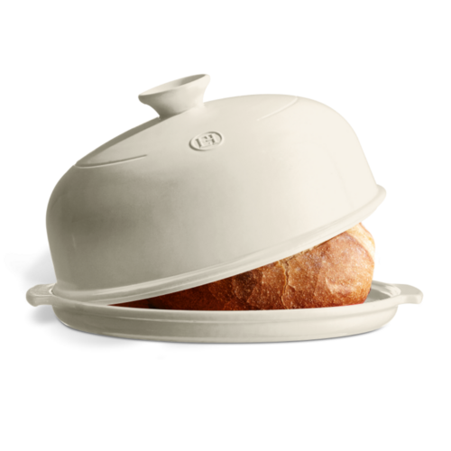 Cloche &agrave; pain en c&eacute;ramique &Oslash; 28,5 cm Blanc Lin