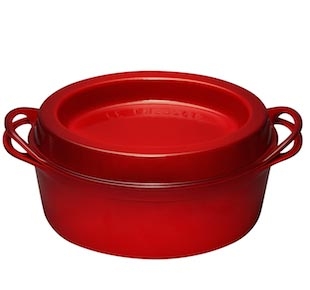 Cocotte Doufeu ovale 20/32 cm 6.9 L Cerise (Rouge)