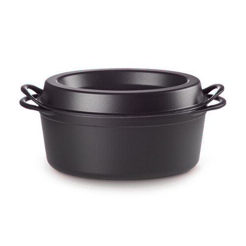 Cocotte en Fonte Émaillée DOUFEU ovale 32 cm Noire