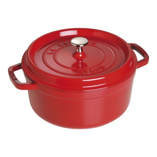 Cocotte Ronde 24 cm Staub Fonte Cerise