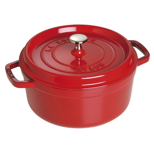 Cocotte Ronde 26 cm Staub Fonte Cerise
