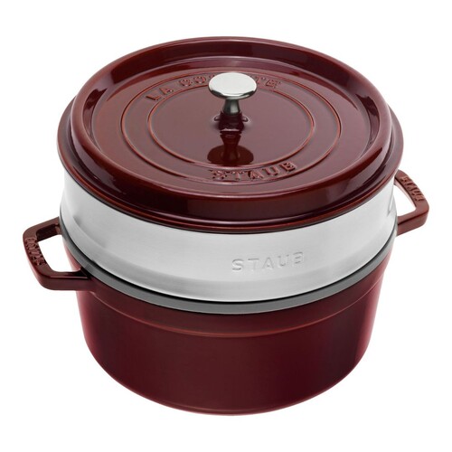 Cocotte ronde avec panier vapeur 26 cm Grenadine