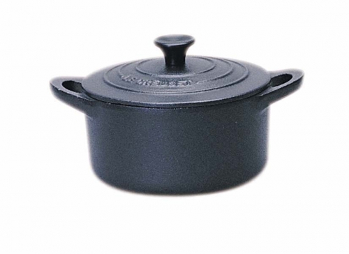 Cocotte ronde en fonte 10 cm - 27 cl Noire