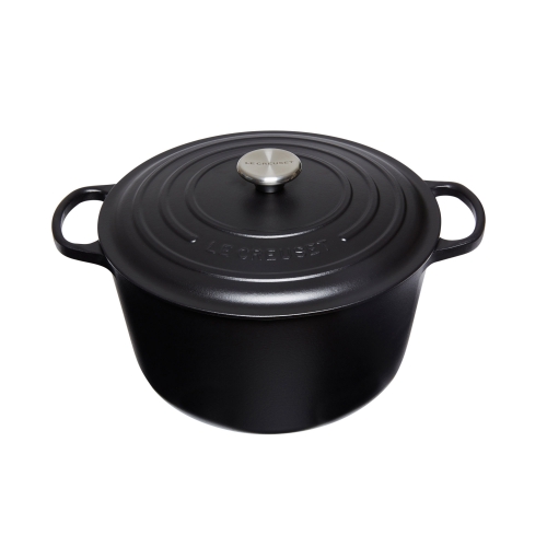 Cocotte Signature en fonte émaillée haute ronde 28 cm noir