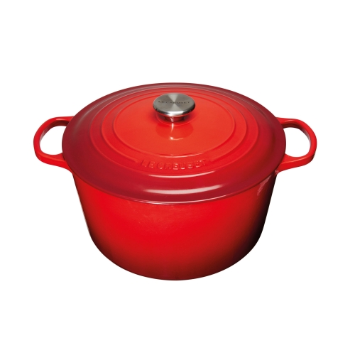 Cocotte Signature en fonte émaillée haute ronde 28 cm rouge Cerise