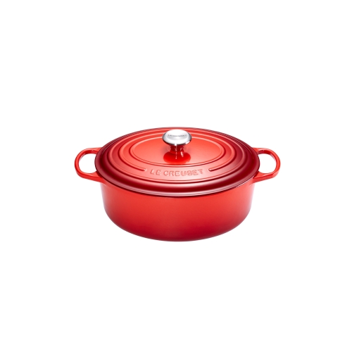Cocotte Signature en fonte émaillée ovale 17 cm rouge Cerise