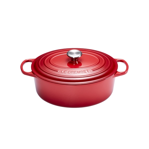 Cocotte Signature en fonte émaillée ovale 27 cm rouge Burgundy