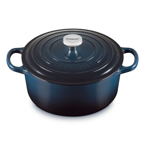 Cocotte Signature en fonte émaillée rond 22 cm Nuit