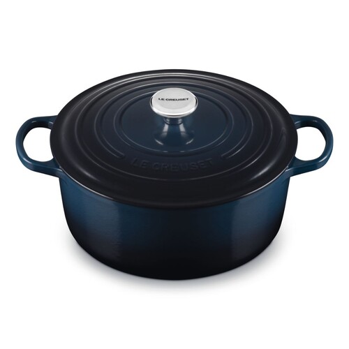 Cocotte Signature en fonte émaillée rond 28 cm Nuit