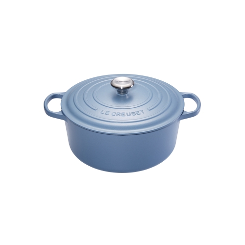 Cocotte Signature en fonte émaillée ronde 20 cm bleu Minéral