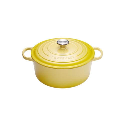 Cocotte Signature en fonte émaillée ronde 20 cm jaune Soleil