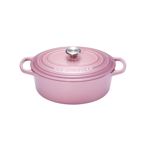 Cocotte Signature en fonte émaillée ronde 20 cm rose Mauve Pink