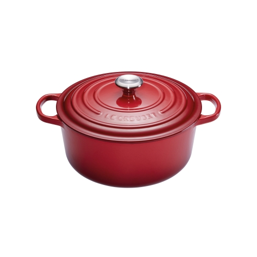 Cocotte Signature en fonte émaillée ronde 24 cm rouge Burgundy