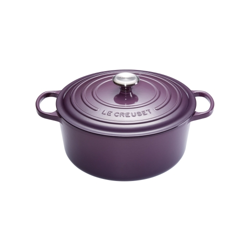 Cocotte Signature en fonte émaillée ronde 24 cm violet Cassis