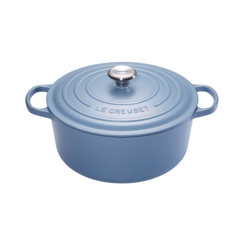 Cocotte Signature en fonte émaillée ronde 28 cm bleu Minéral
