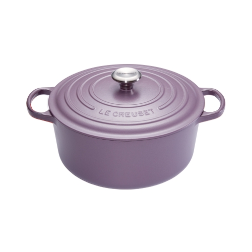 Cocotte Signature en fonte émaillée ronde 28 cm violet Ametist