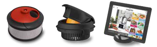 Coffret 3 accessoires (Presse agrumes + centrifugeuse + support tablette)